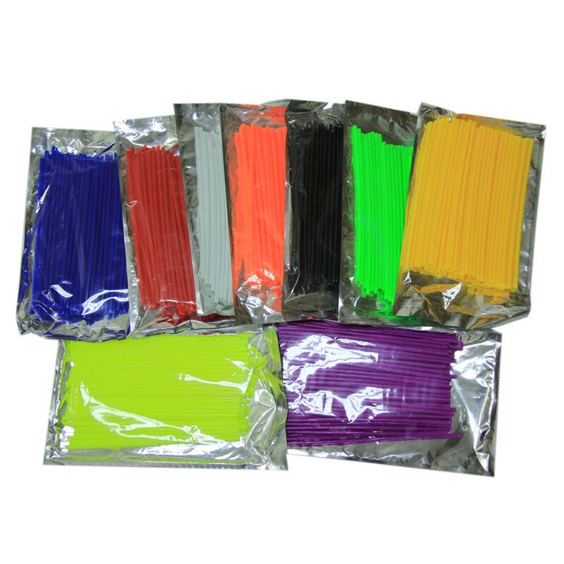 Moto 72Pcs Een Set 24Cm Motocross Dirt Bike Enduro Velg Spoke Lijkwaden Skins Covers Spoke Jassen Voor atv Ktm CRF230 V-Stormen