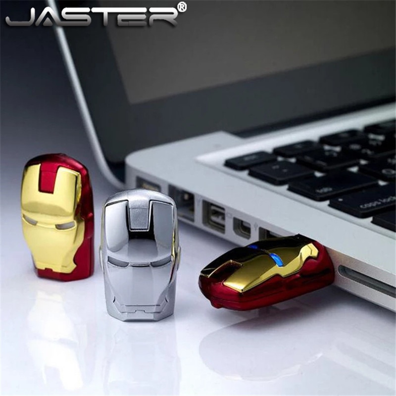 JASTER Grande capacità Iron man pendrive Metallo impermeabile pen drive 16gb 32gb 64gb usb stick usb flash U disk regalo cle usb