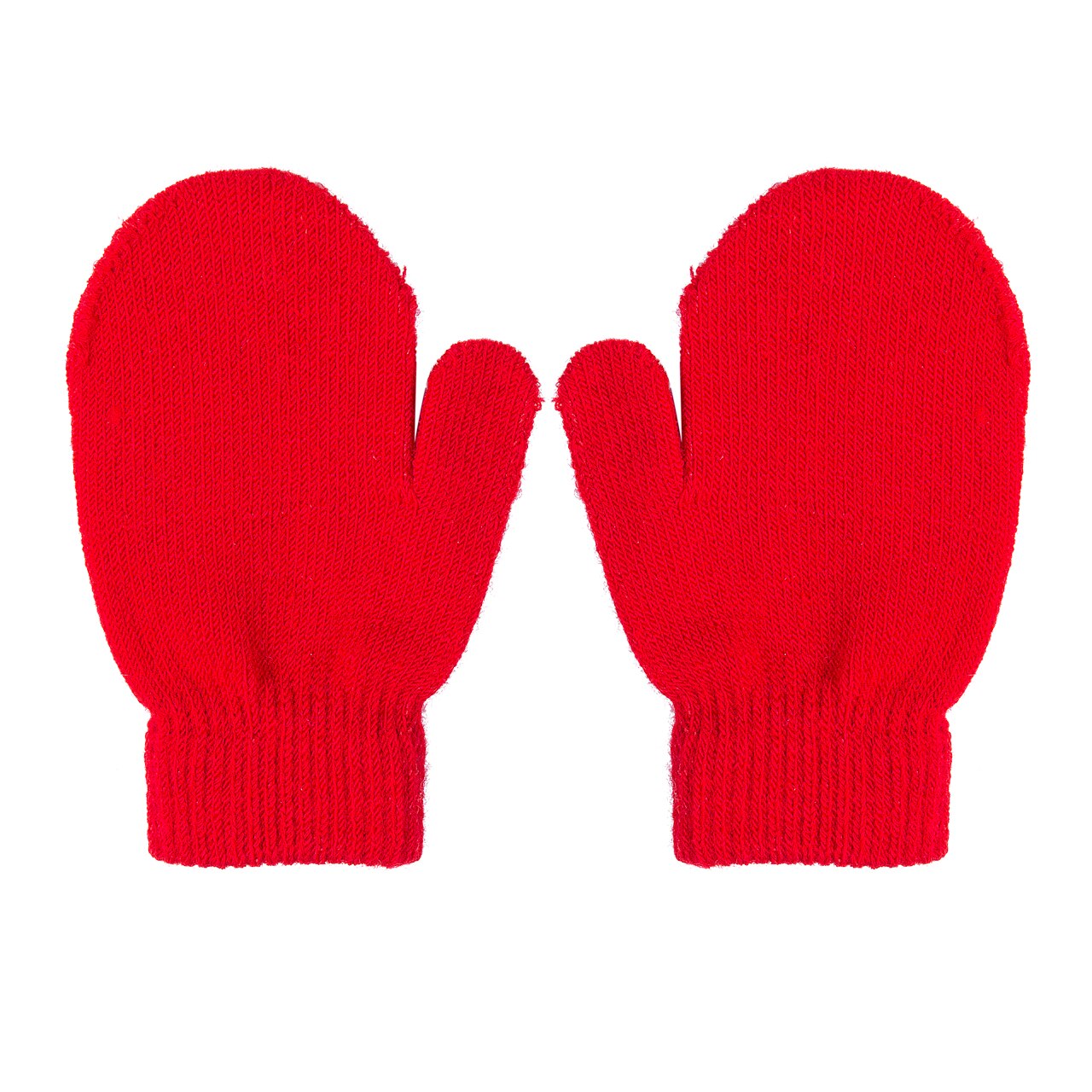 1 paar Baby Peuter Wanten Handschoenen Jongens Meisjes Winter Kinderen Cartoon Warme One Size Katoen Effen Leuke Zachte Sneeuw Buiten accessoires: Rood
