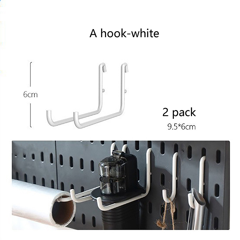 Accesorios de pared para tablero perforado, organizador de pared, pantalla de montaje, Kit de tablero perforado artesanal, Panel de almacenamiento de herramientas, estante para baño y cocina: Azul