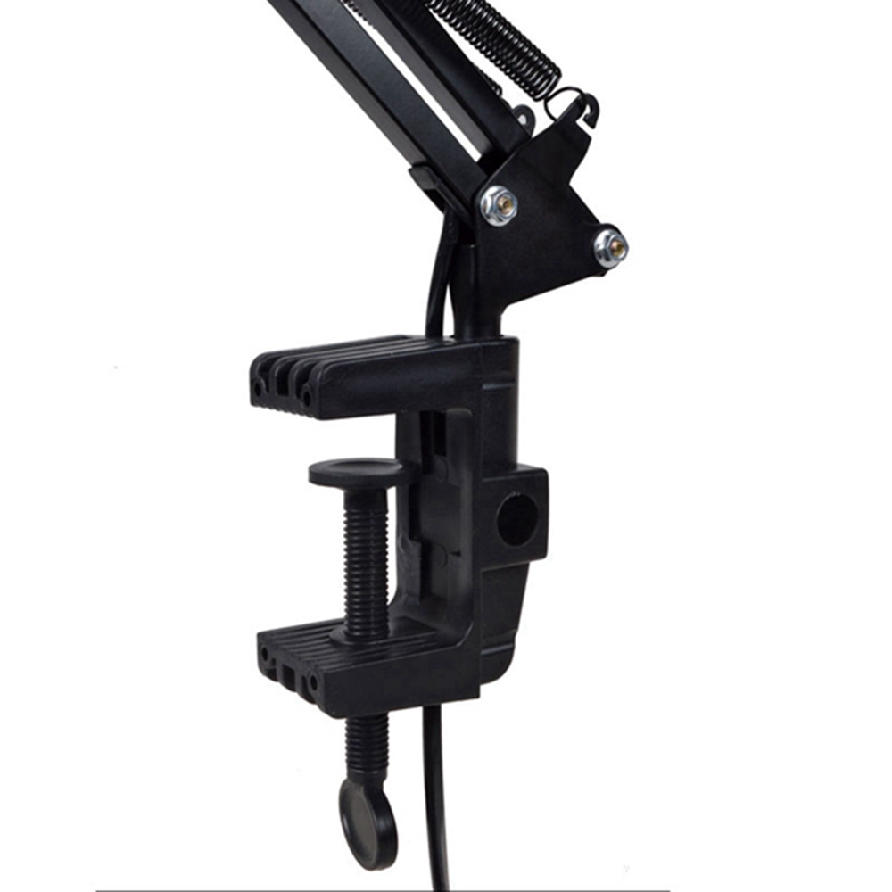 Flexibele Swing Arm Clamp Mount Lamp Kantoor Studio Home E27/E26 Tafel Zwart Bureaulamp AC85-265V