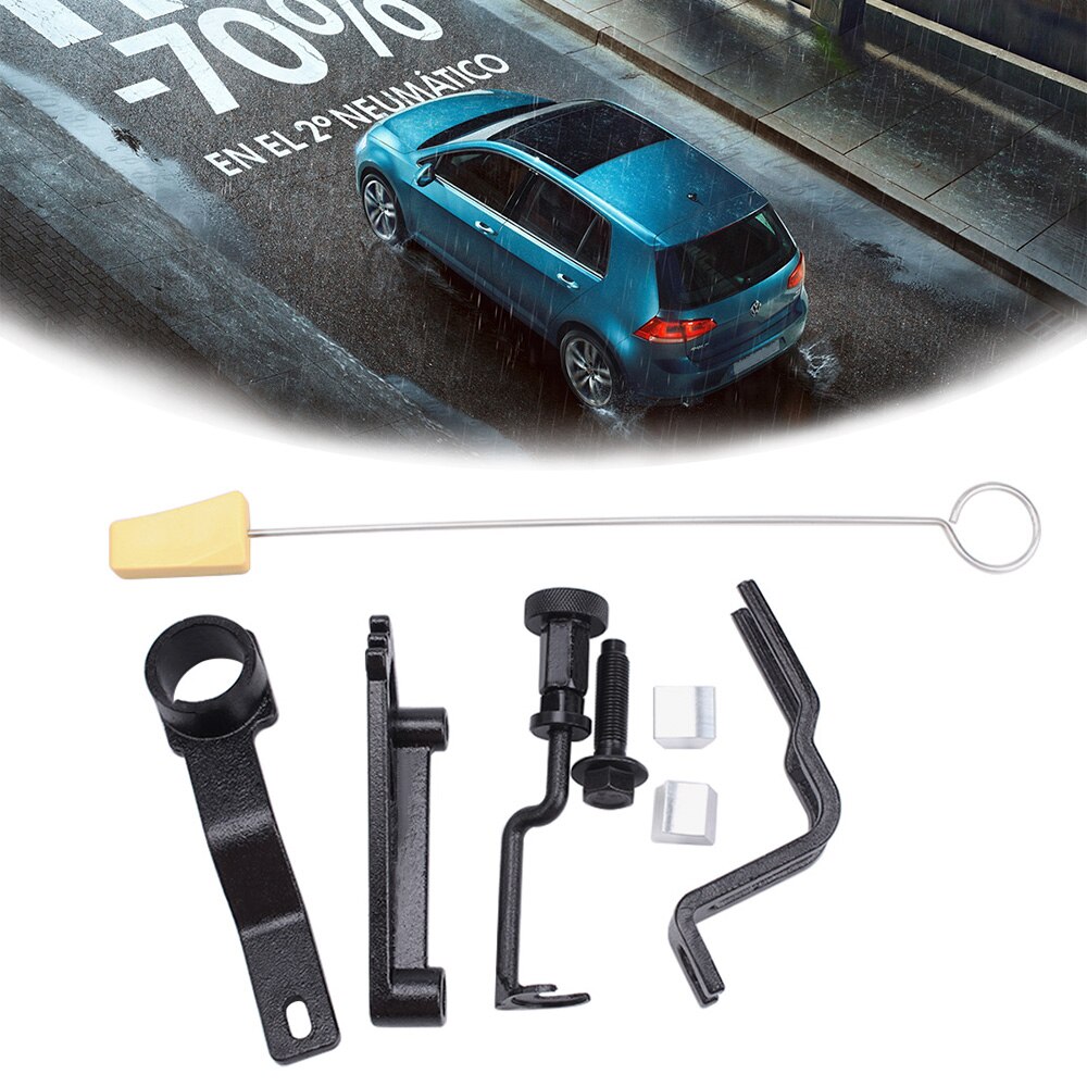 Car Accessior Crankshaft Positioning Tool Cam Phaser Holding Tool for Ford 4.6L 5.4L 3V Engine Timing Tool Set Black RS-EM1020