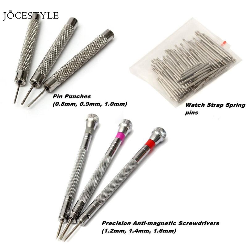 Outils horloger, Kit d'outils d'horlogerie, Kit d'outils de réparation de montres, ouvre-boîtier de montre, ouvre-boîtier de maillons, barre de ressort pièces d'outils