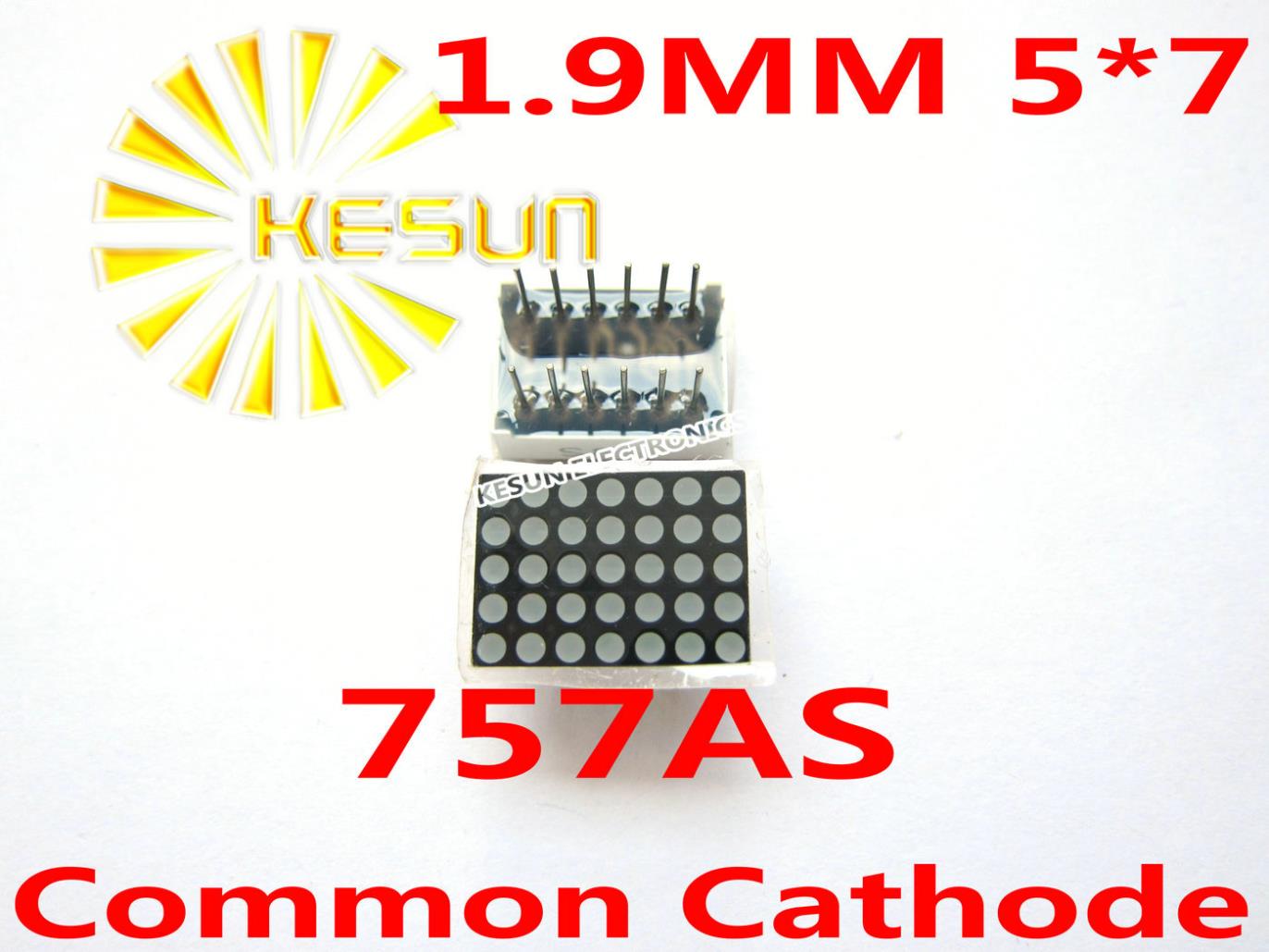 5 st  x 1.9mm 5 x 7 röd gemensam katod/anod led dot matrix digital rörmodul 757as 757bs led displaymodul