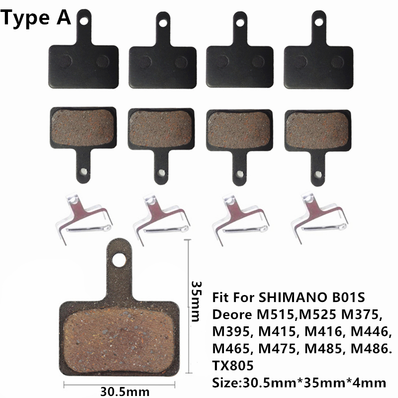 4 Paar Fahrrad MTB Halbmetallische Scheibenbremsbeläge für Shimano B01S G01S A01S XTR XT SLX Deore Sram Guide Level HRD Red Etap Magura: Rot