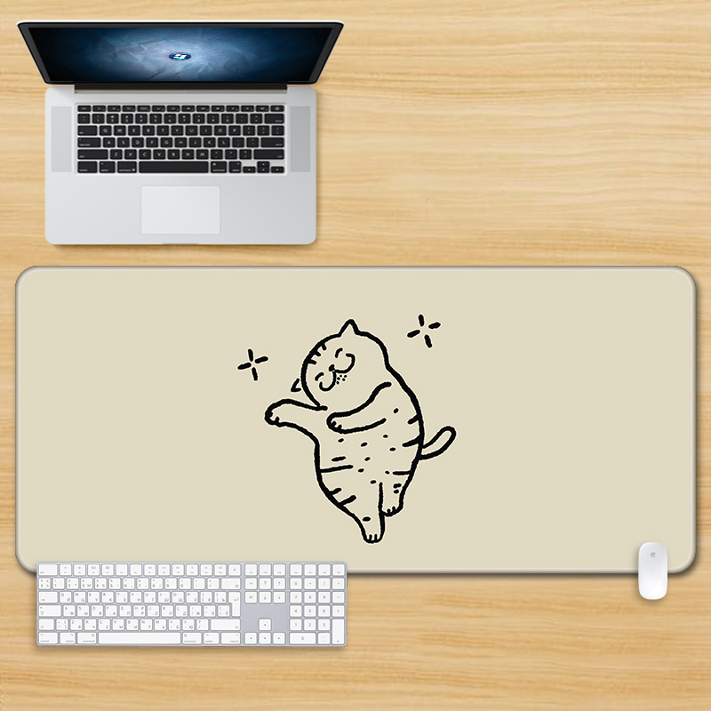 Süßes Mauspad, Kunst, Kawaii-Katze, Computer, XXL, Tastaturmatten, großes Spielen-Mauspad, Schreibtischunterlage, PC, Gamer, Büro, Zuhause, Tisch, Mauspad