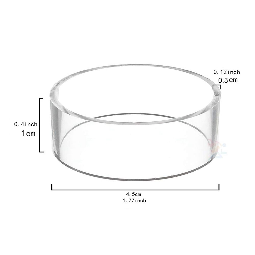 Acryl Display Stand Clear Ring Ambachtelijke Stands Plastic Ronde Display Stand Voor Golfbal Honkbal Softbal Tennisbal Collection: 4.5cm