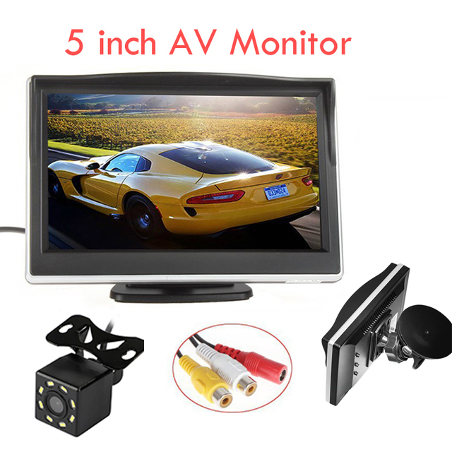 5 Inch Tft Lcd-scherm Auto Monitor Hd 800*480 Omkeren Parking Monitor Met 2 Video-ingang Voor Reverse achteruitrijcamera: 5 inch-8 S