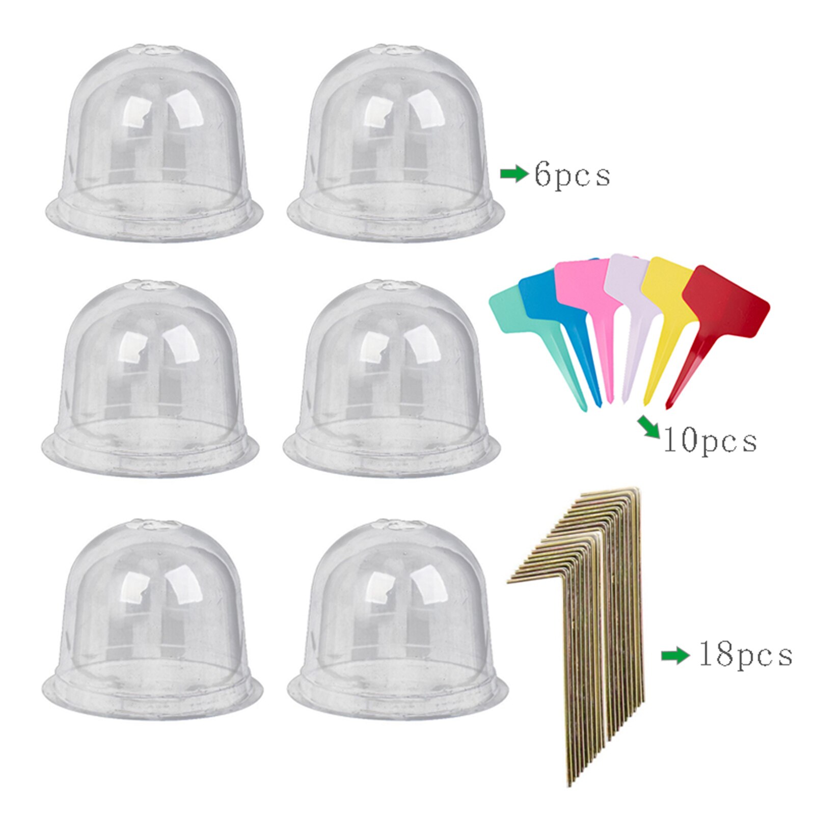 Tuin Cloche Plastic Beschermende Plant Bells Dome Ademend Covers Thermische Isolatie Hydrateren Voor Vetplant Kas: Default Title