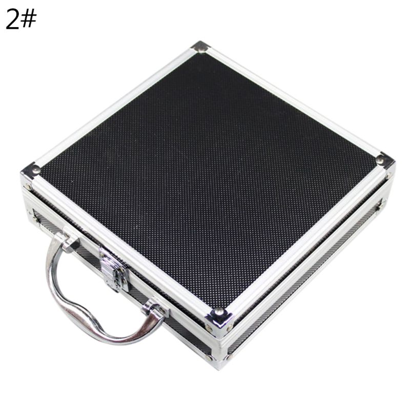 Portable Aluminum Alloy Tool Box Practical Storage Travel Carry Case with Sponge: Default Title