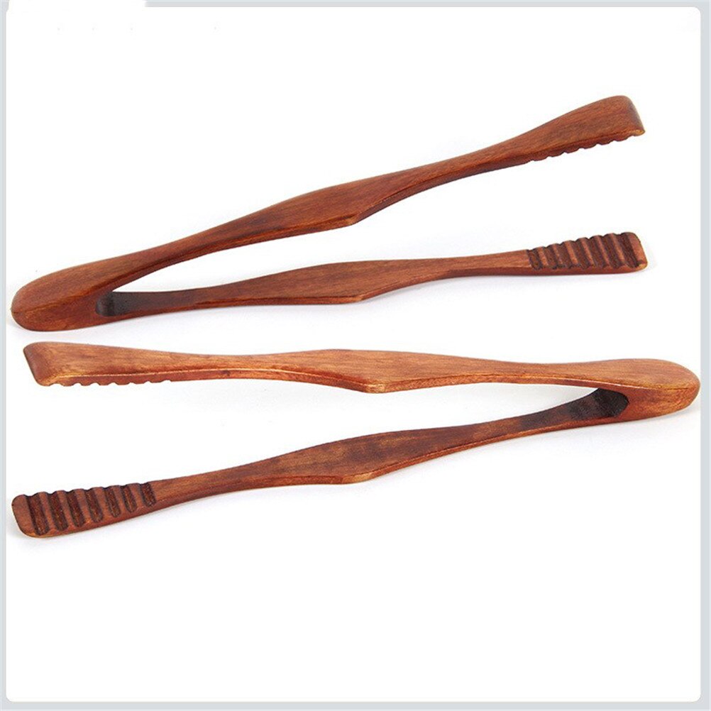 1 pc pinces à nourriture en bois pinces à Steak Barbecue pince à pain Dessert pince à pâtisserie Buffet cuisine outils de cuisine