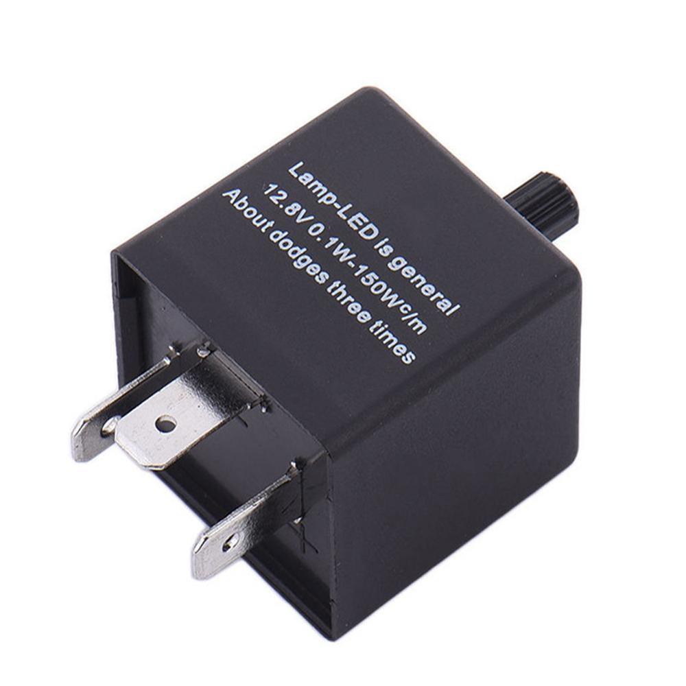 3Pins Auto Motorfiets Led Flasher Relais 12V Universele Elektronische Freauency Signaal Verstelbare Licht Blinker Relais Flasher Led E5S7