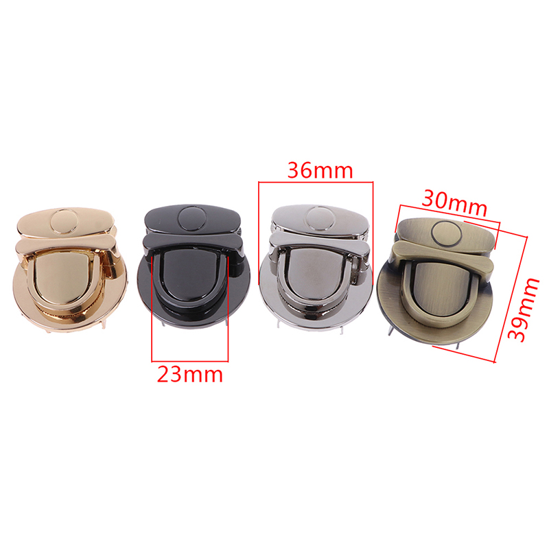 Bag Accessories Round Shape Twist Lock Lock Metal Clasp Turn Lock for DIY Handbag Bag Purse Hardware