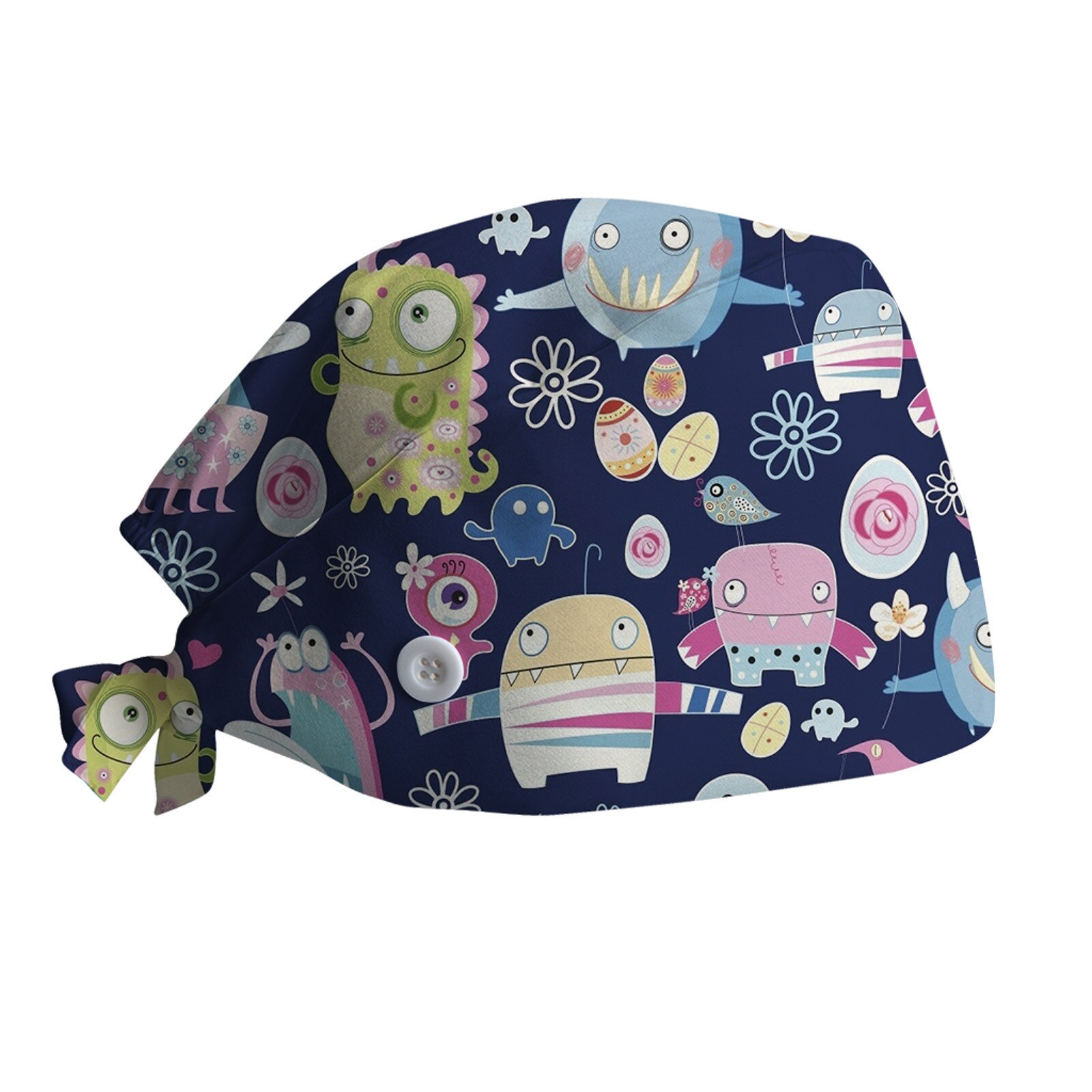 gorros quirurgicos mujer Working Cap Sweatband Bouffant Turban Button Tie Back Adjustable Sweat strip Unisex Dentist Scrub Cap: E