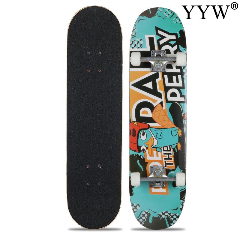 Skateboard Double Rocker Board Street 8 Colors Double Up Board Red Colors Frosted Maple 4 Wheels Teenager Adult Figure Skating