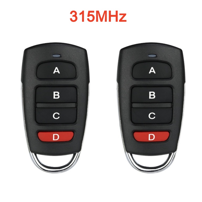 4 botones inalámbrico RF 315MHz/433,92 MHz Control remoto copia código puerta de garaje duplicador llave abridor remoto: RED