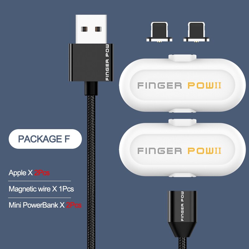 Finger pow Mini Magnetic Fingerpow Charging Power Bank Emergency Mobile Power Portable Magnetic Fast Charger Finger Power Bank