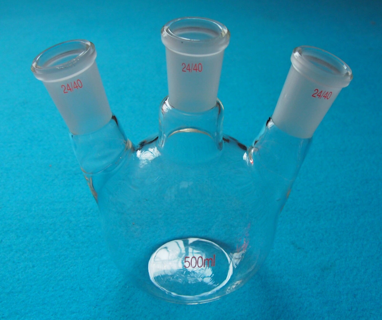 500ml,3-Neck,24/40,Flat Bottom Glass Flask,Three Necks,Laboratory Boiling Bottle