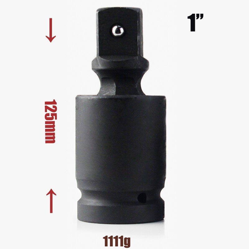 Pneumatic Universal Joint Set 1/4" 3/8" 1/2" 3/4" 1" Ratchet Angle Extension Bar Socket Adapter Manual Bendable Adapter 1p 5p: 1 inch