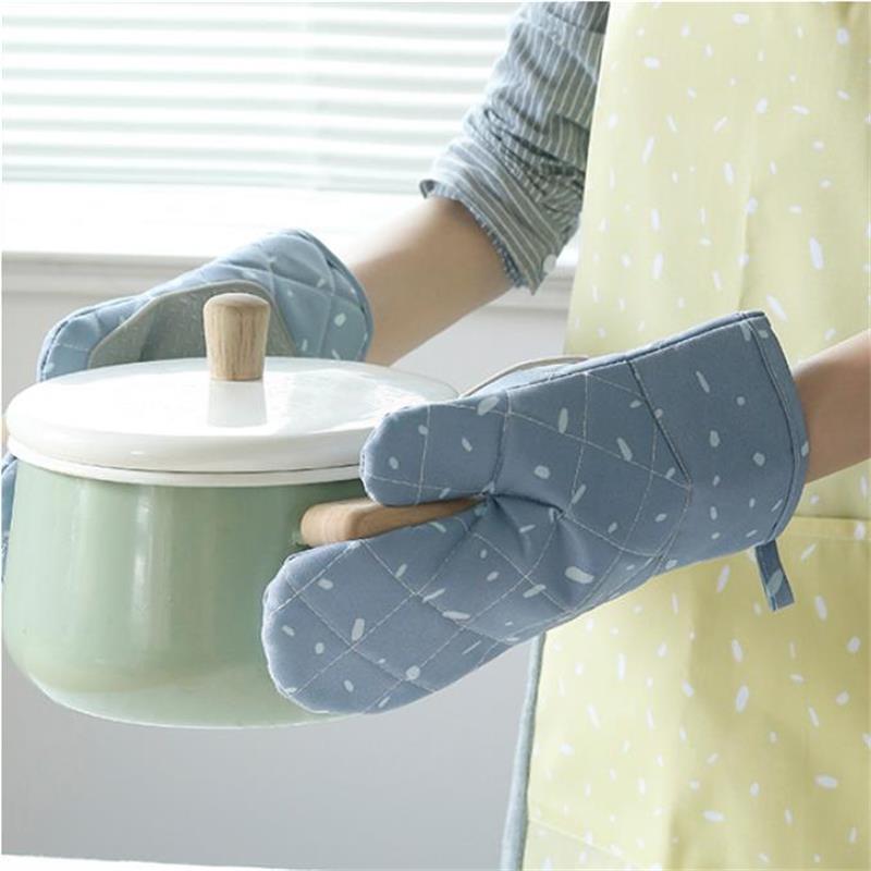 2 pièces tissu four gant cuisine micro-ondes gant manique ustensiles de cuisson isolé résistant à la chaleur anti-dérapant gants de cuisson