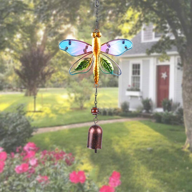 Vogel Wind Chime Voor Muur Raam Deur Wind Bell Opknoping Ornamenten Beeldje Creatieve Metalen Windgong Bel Miniatuur Craft