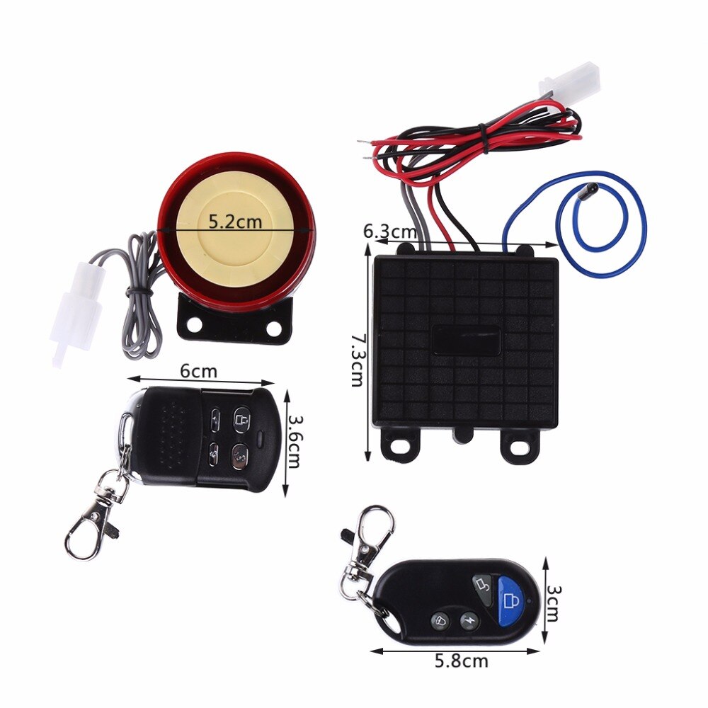Elektrische Ontsteking Scooter Auto Alarmsysteem Afstandsbediening 12V Anti-diefstal Motorfiets Fiets Motorfiets Onderdelen