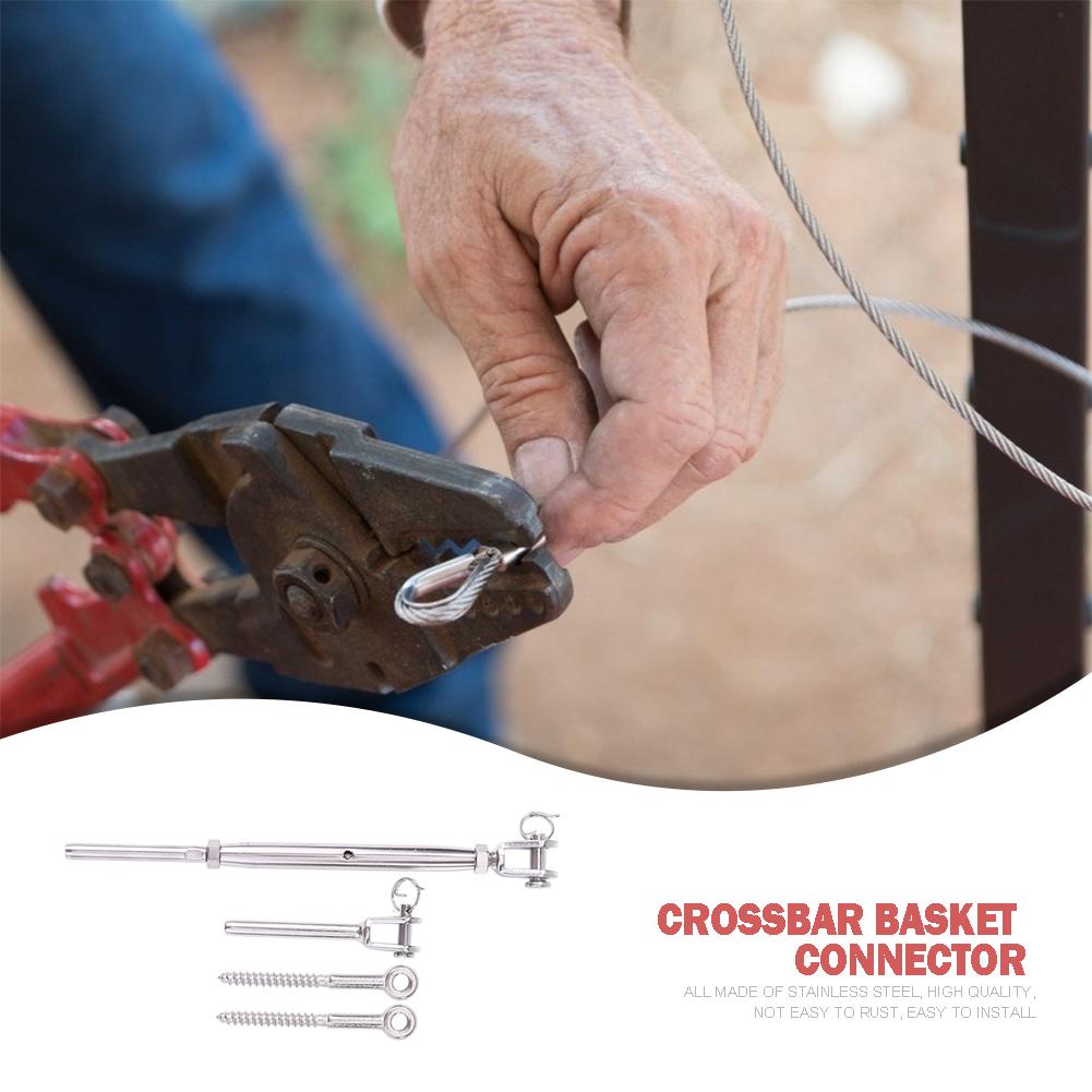 Tension Turnbuckle Toggles Screw Set 1/8 inch Stainless Steel Wire Railing Adjustable Rope Fitting Guardrail Accessories