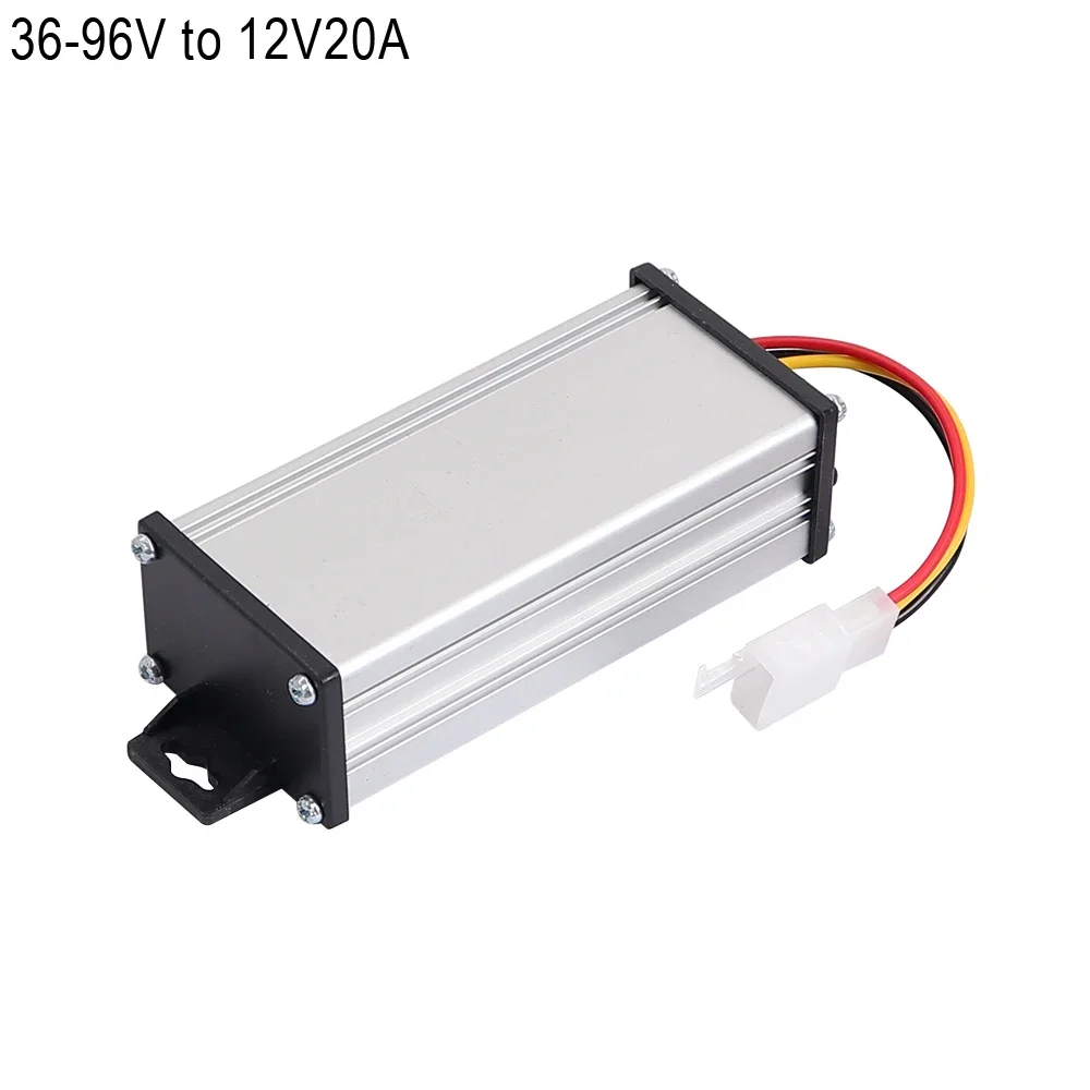 Adaptador convertidor transformador descendente bicicleta eléctrica Scooter transformador electrónico CC 36V 48V 60V 72V 96V a 12V 10A 20A: Borgoña