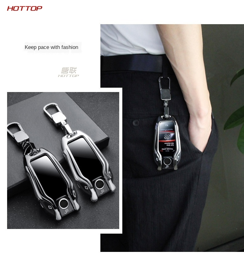 Metall + silikagel bil led display nøkkel deksel etui for bmw 7 series  i8 740 730li x3 x5