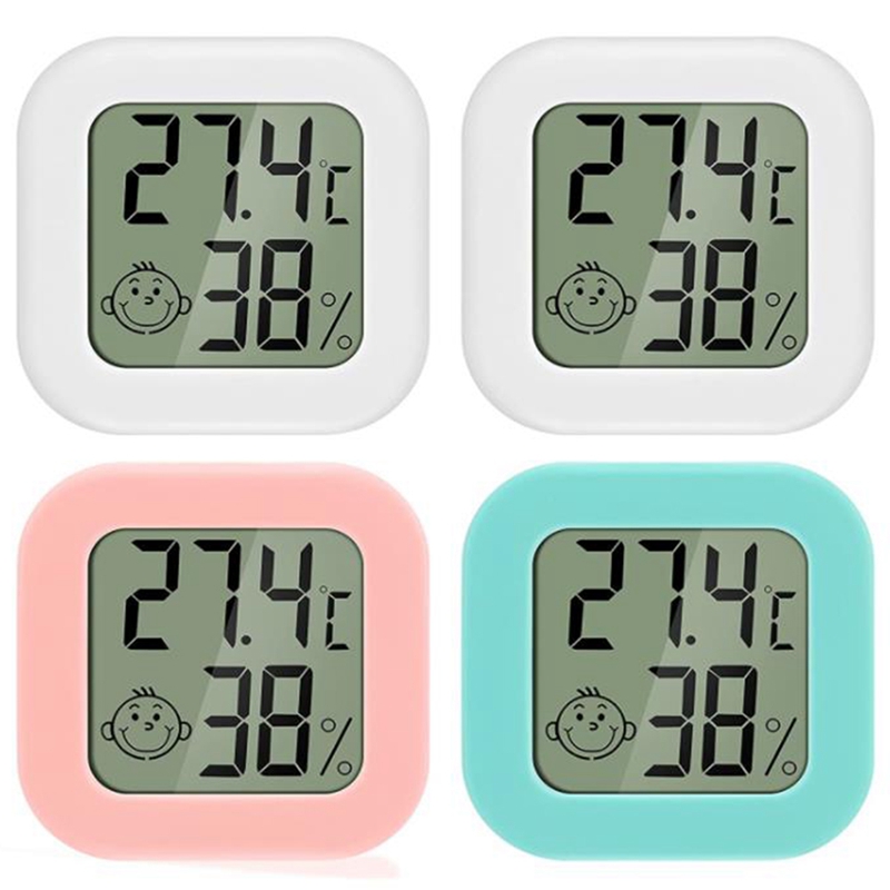 Mini Lcd Digitale Thermometer Hygrometer Indoor Thermo-Hygrometer Vochtigheid Meter Voor Babykamer Woonkamer Kantoor Koelkast