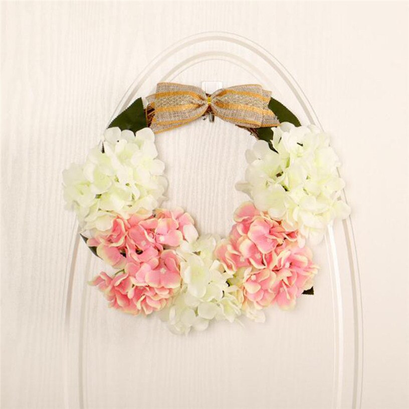 Simulation Sackleinen Knoten Hortensien Tür Zauberstab Ornament Kranz Hängende Hochzeit Dekoration Zauberstab Anhänger Ornament Heimat Dekor 9M14