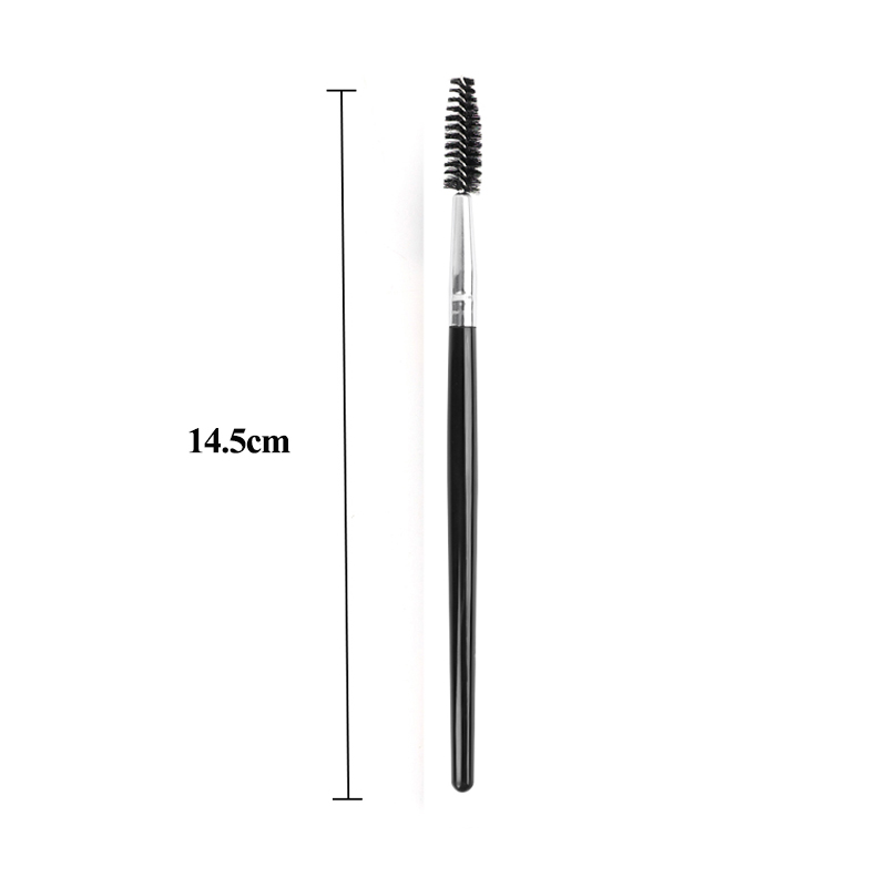 1/10 Uds. Cepillos suaves para pestañas, cepillo para cejas retorcido, contorno de codo, delineador de ojos, cepillos para mezclar ojos, herramienta de maquillaje cosmético: Negro