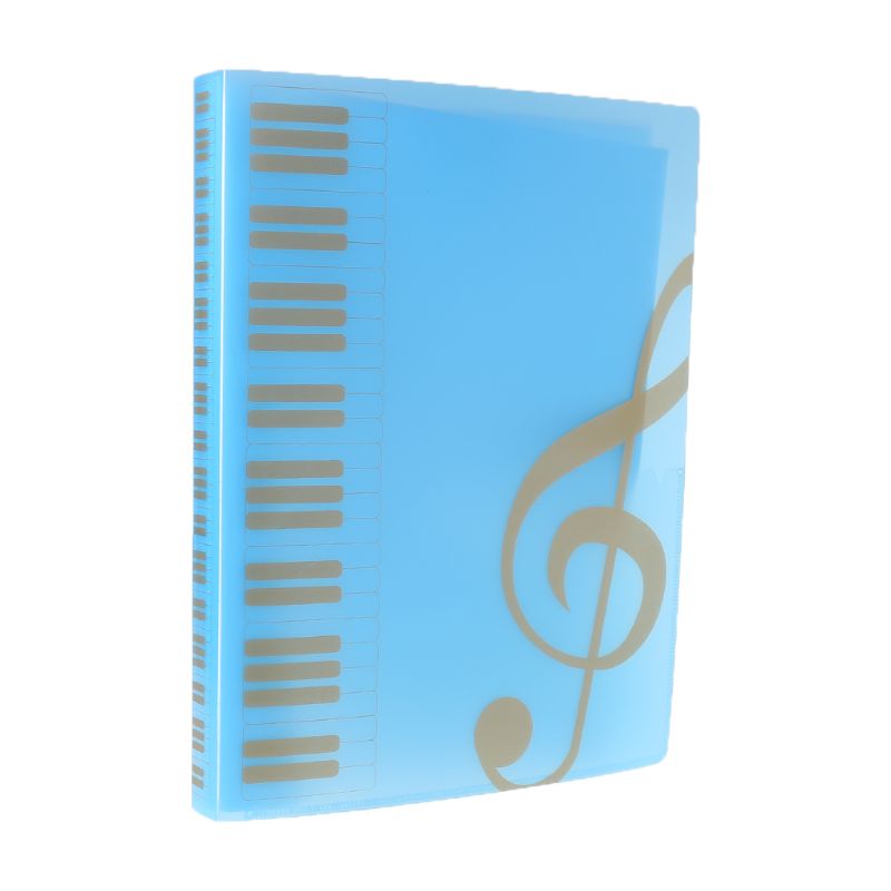 Feuille de partition de musique 40 Pages, format A4, fichier et dossier, organisateur de stockage pour lecteur de Piano D5QC: Bleu