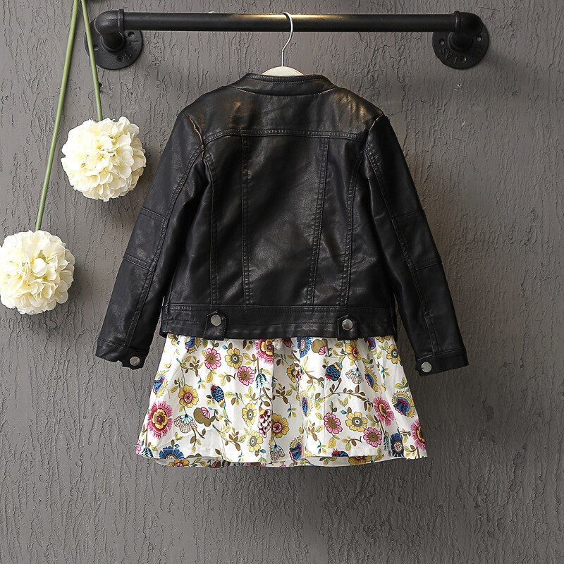 Blouson en cuir PU pour fille, printemps automne hiver 2022, vêtements pour enfants de 10-12 ans
