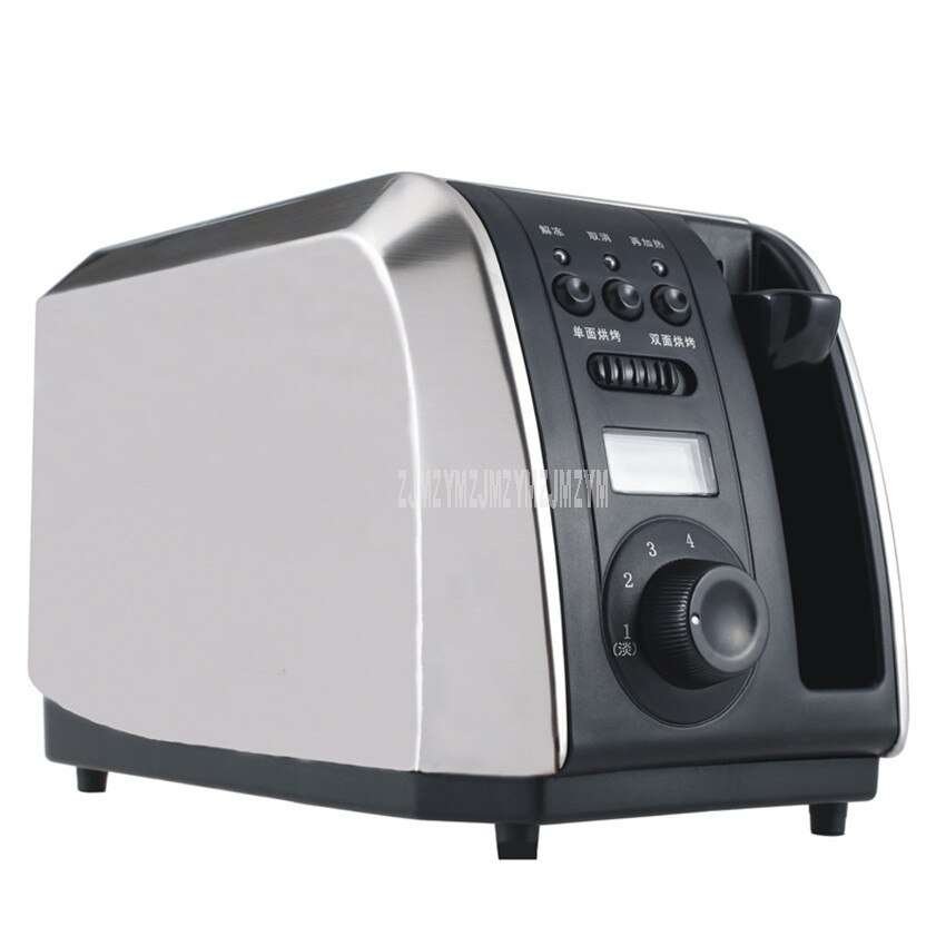 Stainless Steel Single/Double Side Bread Baking Oven Machine 2 Slot Electric Toaster Automatic Breakfast Toast Sandwich Maker