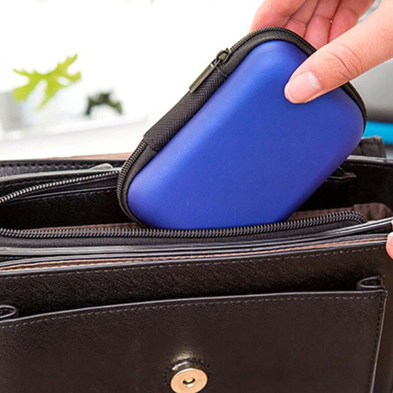 Draagbare Oortelefoon Case Mini Rits Vierkante Opbergdoos Voor Oortelefoon Oordopjes Geheugenkaart Usb Kabel Hoofdtelefoon Accessoires: 11