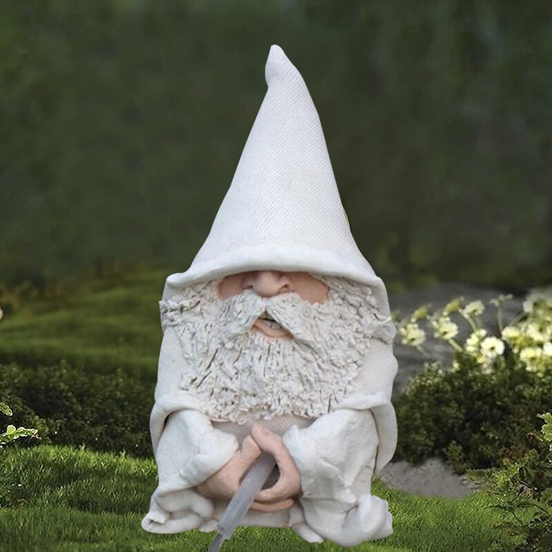 Plassen Gnome Standbeeld Wizard Hars Beeldje Wizzing Wizard Fontein Wit Wizard Tuin Gnomes 12Cm In Voorraad