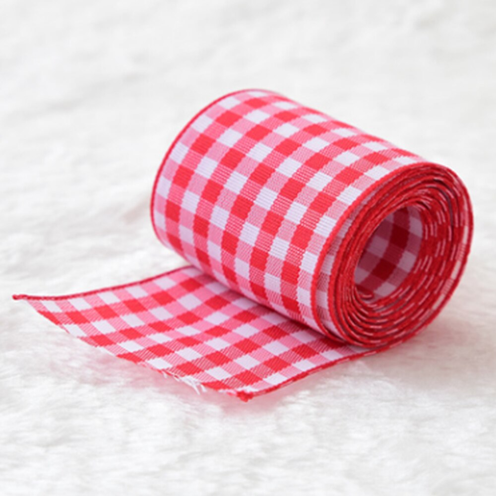 50 Yards/Lot 6/10/12/15/18 Mm Rode Schotse Plaid Grid Gedrukt Lint voor Diy Home Decoratie Bruiloft Wikkelen Handgemaakte