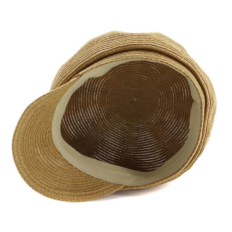 Qbhat Lente Zomer Papier Stro Vrouwen Zonneklep Cap Outdoor Ademend Bescherming Zonnehoed Zonnehoed Voor Dames Meisjes