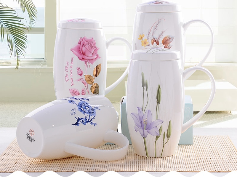 700ml,  bone porcelæn stort kaffekrus, keramisk tumbler te-tid, stort krus julekop, porcelæn stort krus, emalje kop taza