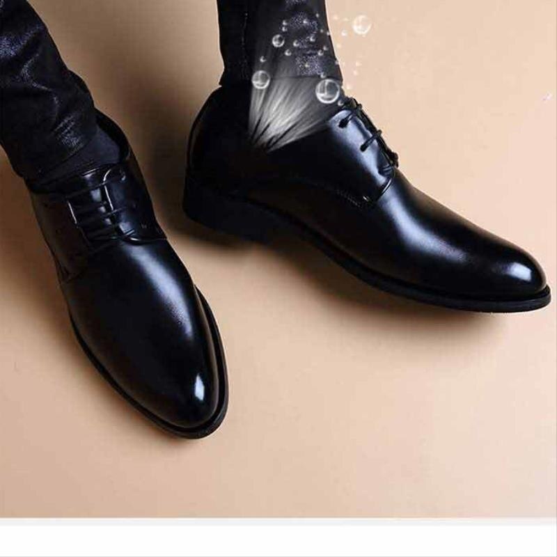 Men's Formal Shoes Soft Leather Men's Casual Flat Shoes Business Work Rubber Mens Flat Formal Shoes