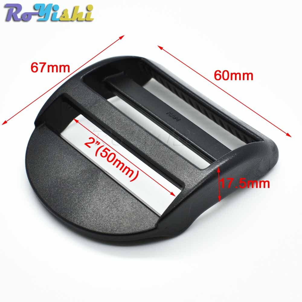 10 st/förpackning plast stege lås reglage spännen ryggsäck band svart band 20mm 25mm 32mm 38mm 50mm: Vävstorlek 50mm
