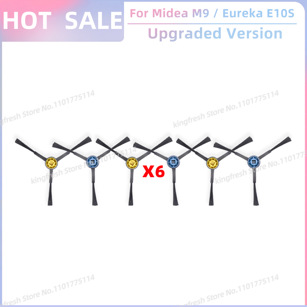 Compatible con ( Midea M9, Eureka E10S, Eureka E20 Plus, Midea VCR S10 Plus, Obode A8 ) Piezas de aspiradora Rodillo principal Cepillo lateral Filtro HEPA Paño de limpieza: Chocolate
