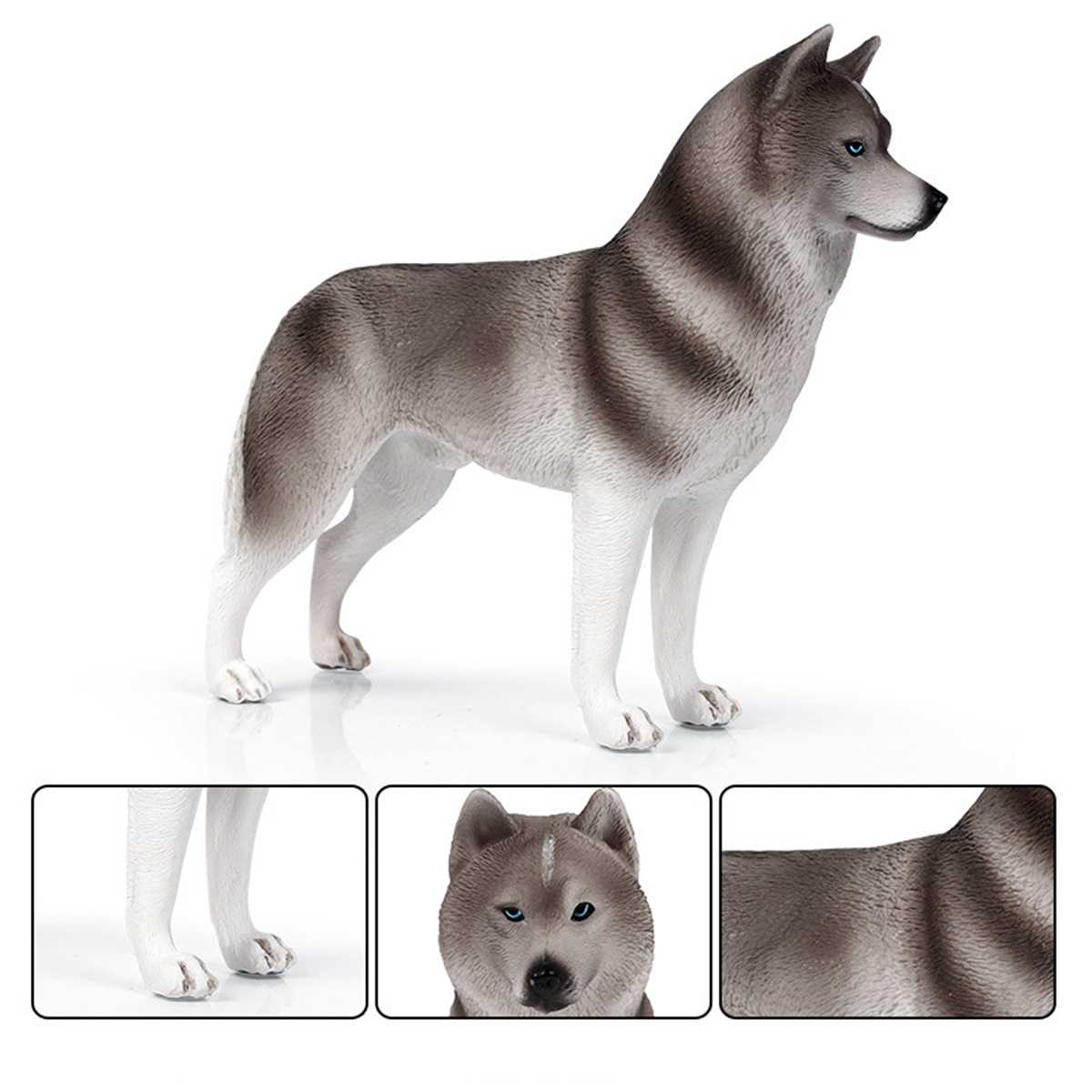 Huskie Siberische Husky Hond Pet Animal Figuur Model Speelgoed Collector Decor Educatief Speelgoed Decoratie Kid