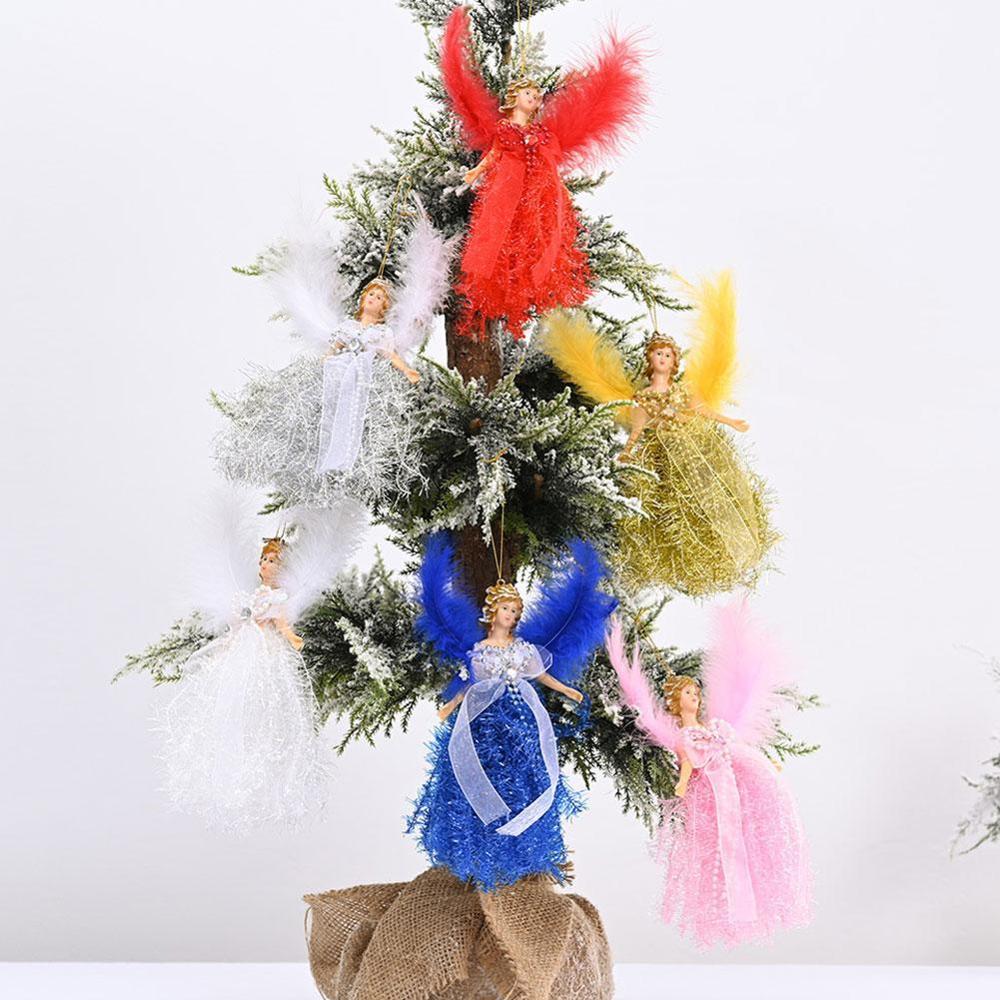 Christmas Plush Standing Angel Pendant Tabletop Ornaments For home Use Decorate Table Top Christmas Tree