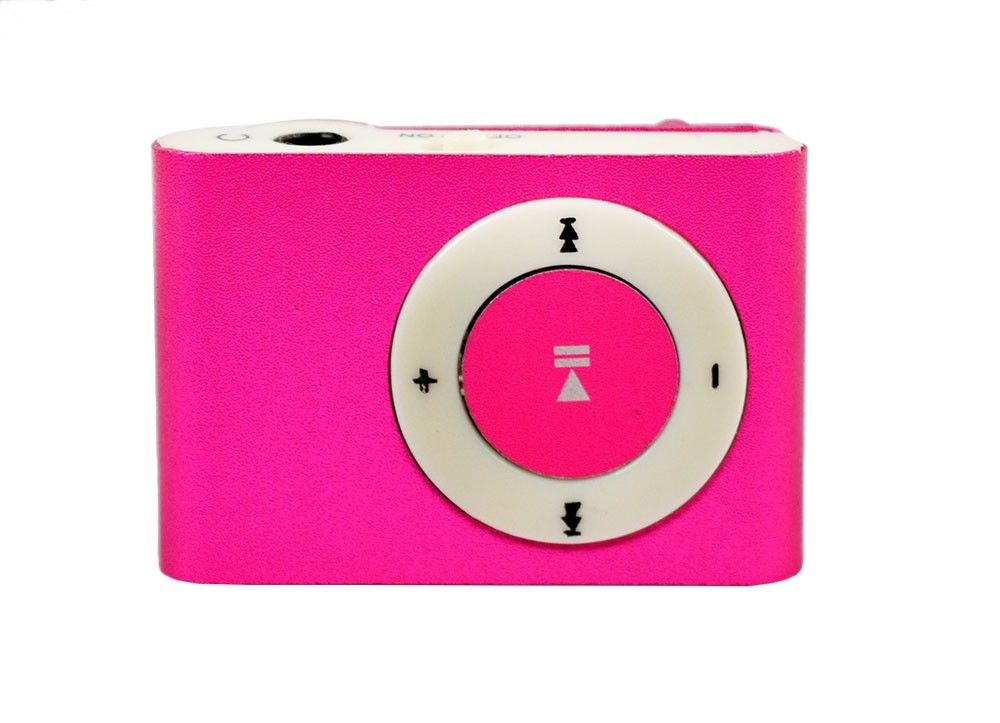 Clip MP3 Speler Mini Tf/Sd Slot Usb Muziekspeler Metalen Waterdichte Sport Walkman Lettore Draagbare MP3 Micro: Rose Red