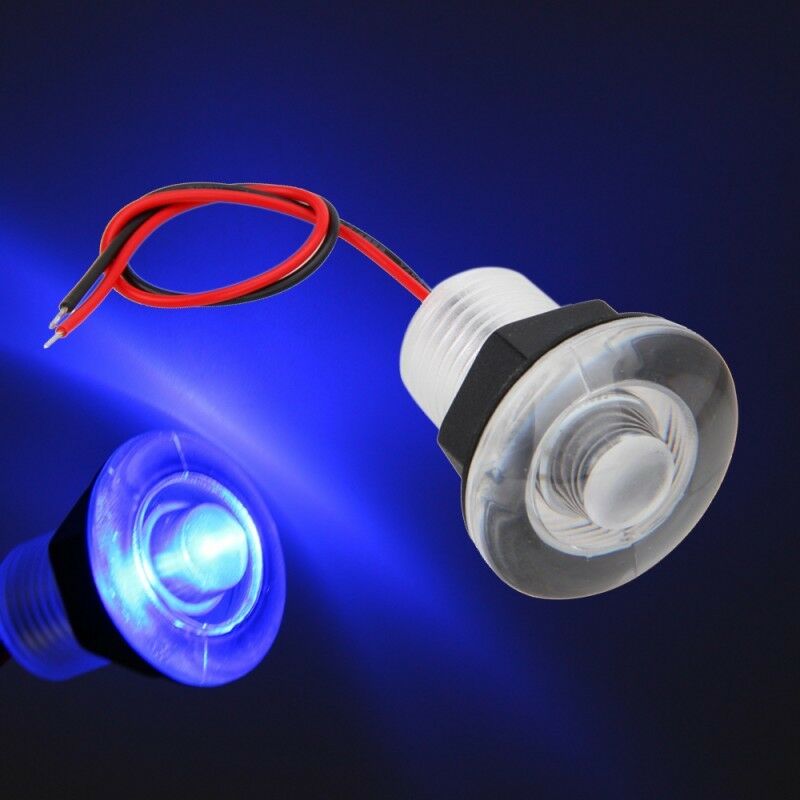 6 kpl/erä 12v 38mm sininen led -kevytvene meren rv -ystävällinen livewell -lamppu, vedenpitävä upotettava