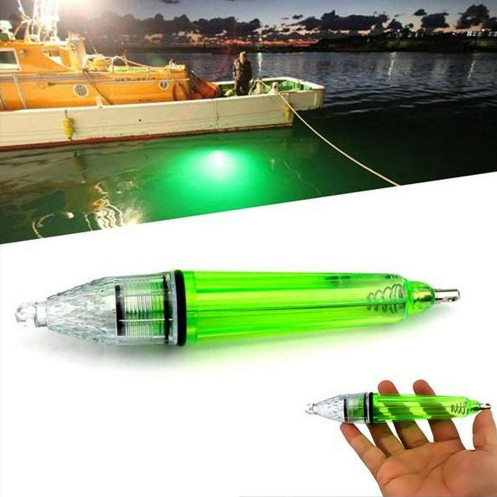 LED clignotant Mini appât leurre goutte profonde lumières sous-marines pêche calmar poisson leurre lumière vert lampe nuit poissons lumières