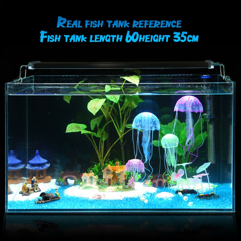 Fisch tank simulation jellyfish aquarium landschaftsbau dekoration schwimm fluorescent bunte quallen zu begleiten kinder spielzeug