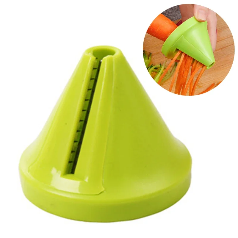 Groente Fruit Spiraal Shredder Dunschiller Multifunctionele Handmatige Shredder Apparaat Aardappel Wortel Roterende Shredder Rasp Keuken Tool: Light Grey
